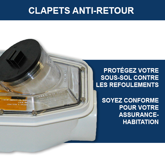 Installation, vérification et entretien de clapet anti-retour pour la prévention de refoulements d'égout au sous-sol Clapet anti retour