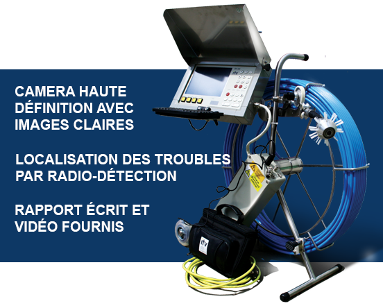 Inspection camera egout drain francais